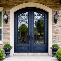 Nebraska wine cellar door french provincial Door