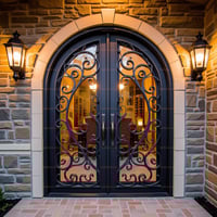 Wisconsin wine cellar door french provincial Door